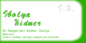 ibolya widmer business card